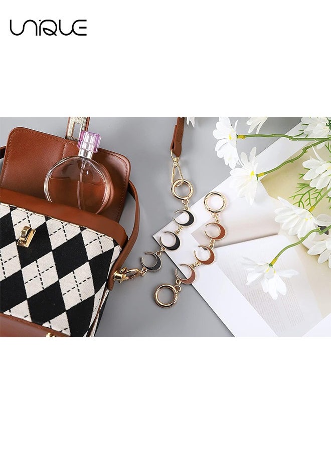Unique - 2Pcs Purse Strap Extender,  Handbag Chain Extender Moon Shape, Bag Strap DIY Extender Replacement for Cross Body Bag Purse Handbags Shoulder Bag - Image 1