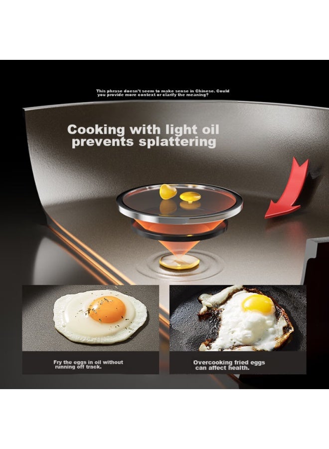 Redchef Red Kitchen Titanium Non-stick Ceramic Frying Pan For Home Use, Suitable For Eggs, Steak, Compatible With Induction And Gas Stoves, 26cm - Image 2