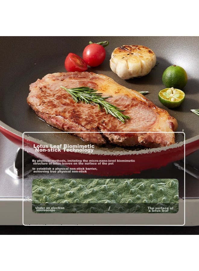 Redchef Red Kitchen Titanium Non-stick Ceramic Frying Pan For Home Use, Suitable For Eggs, Steak, Compatible With Induction And Gas Stoves, 26cm - Image 4