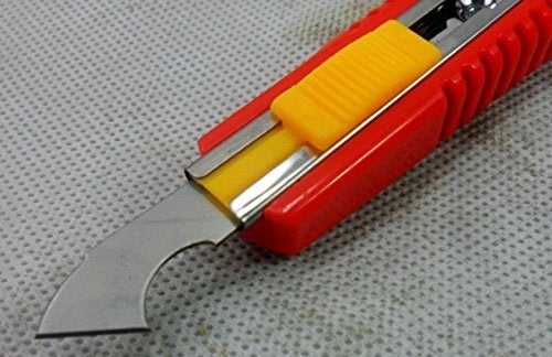 DeLite Acrylic Plastic Fiber Sheets Cutter Hook Knife Blade with 2 Extra Blades Inside Random Color - Image 1