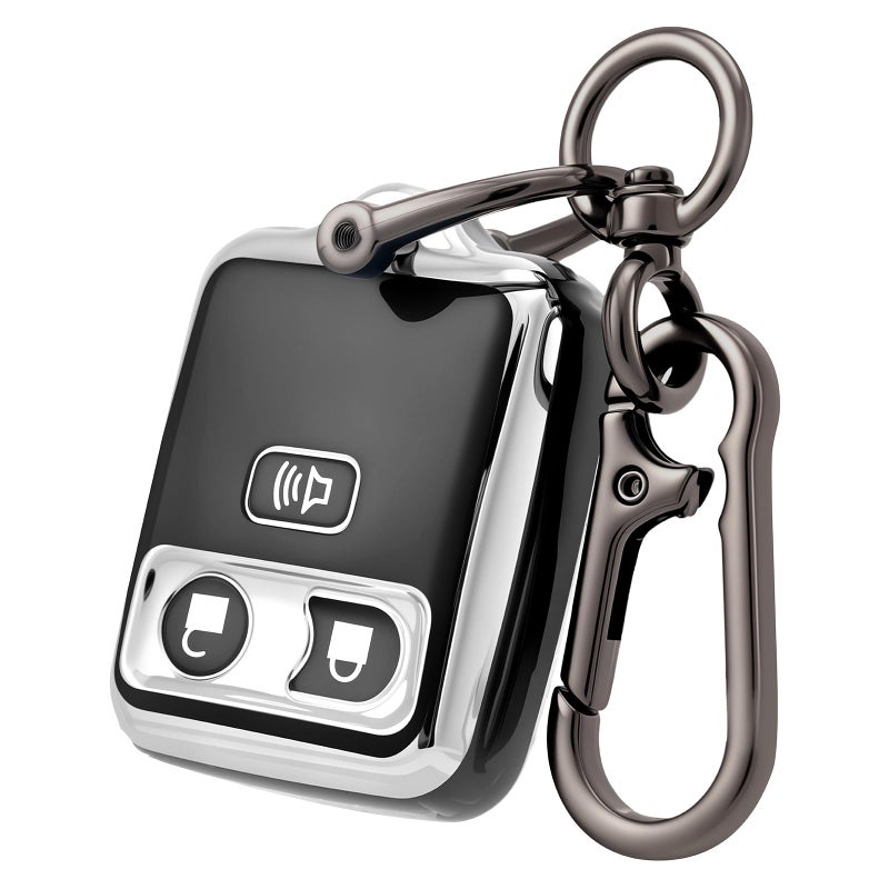 CHATYYD Key fob Cover for Ford with KeychainSoft TPU Car Key Cover Case for Ford F150 F250 Escape Edge Expedition Explorer 19982010 AccessoriesBlack - Image 3