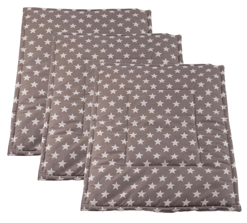 mittenbooty Diaper Changing Mat Set of 3 with Removable Waterproof Sheet Star Print- Grey - Image 1