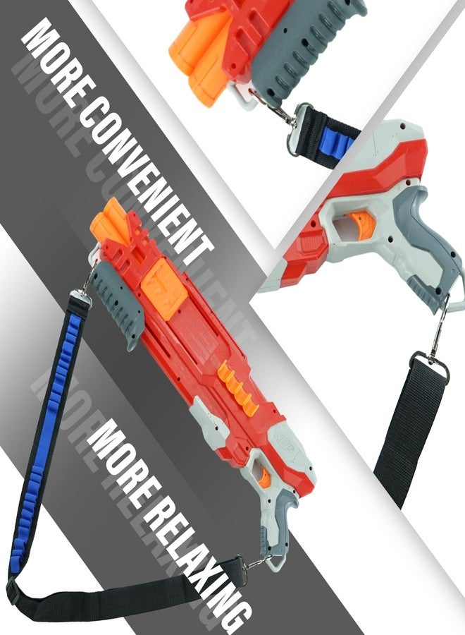 WALWAL Elite Tactical Toy Bullet Bandolier，Adjustable High Capacity Dart Carrier Compatible for Nerf Elite Blasters - Foam Ammunition Game Accessory with Elastic Rope (Bandolier Only,Blue) - Image 5