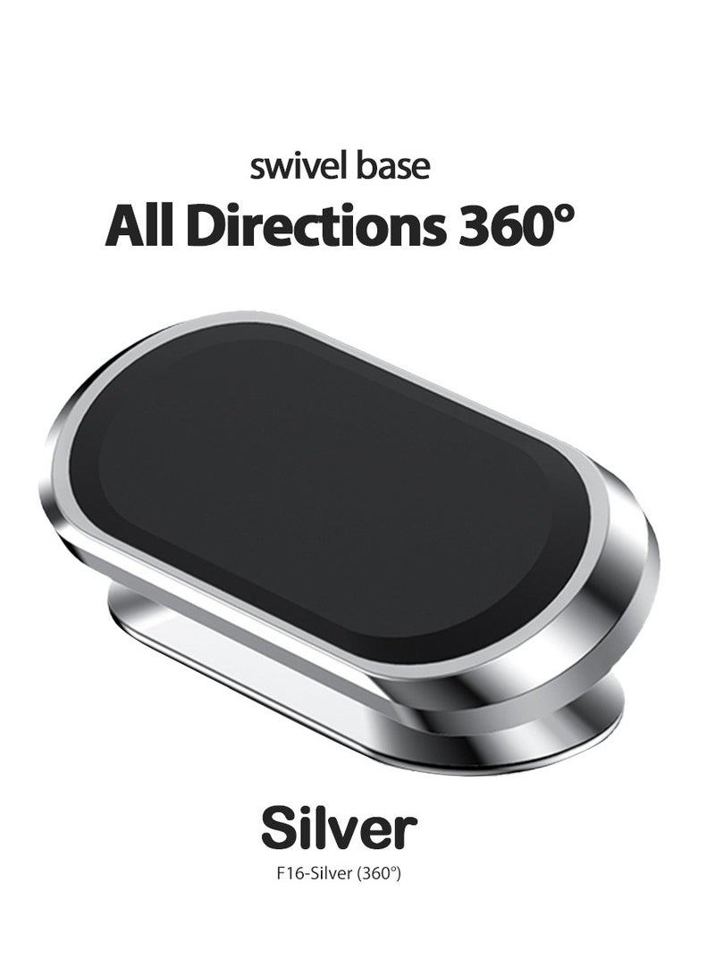 Universal Cell Phone Magnet Car Mount, Magnetic Phone Holder for Car, 360° Rotation for Car Office and Families, Silver - Image 1