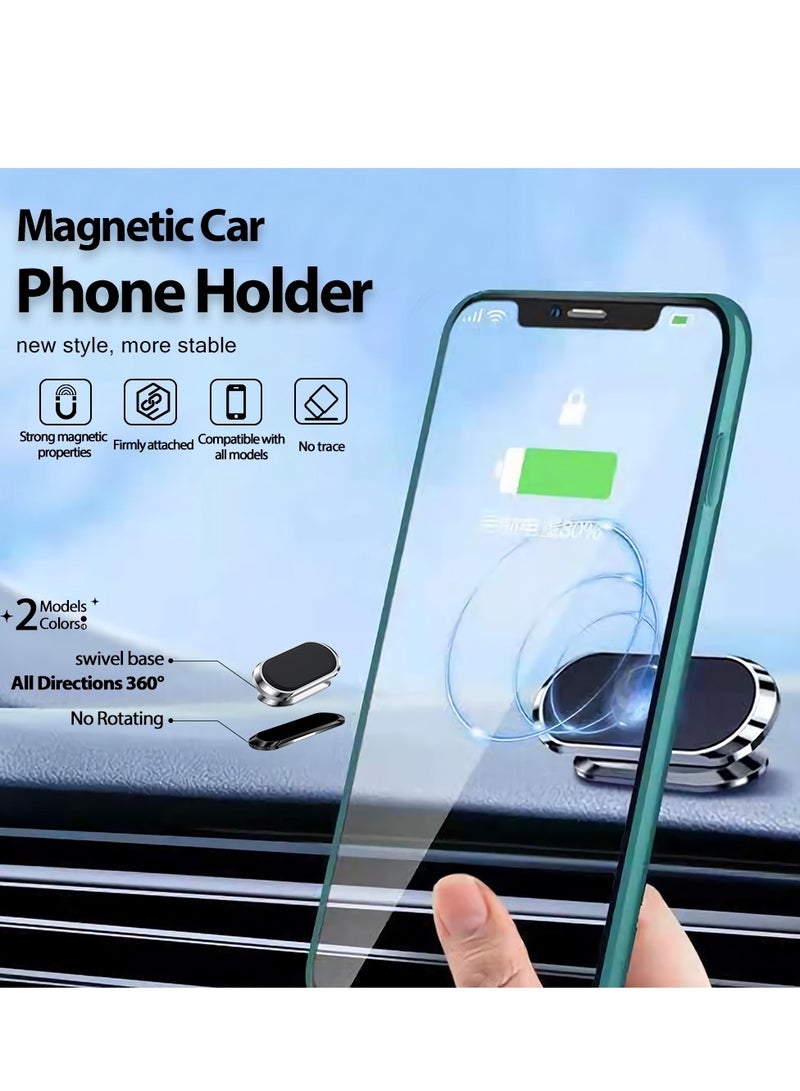 Universal Cell Phone Magnet Car Mount, Magnetic Phone Holder for Car, 360° Rotation for Car Office and Families, Silver - Image 2
