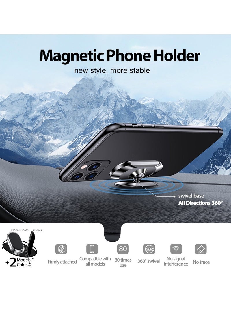 Universal Cell Phone Magnet Car Mount, Magnetic Phone Holder for Car, 360° Rotation for Car Office and Families, Silver - Image 5