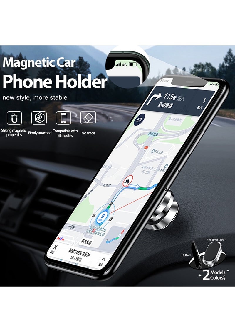 Universal Cell Phone Magnet Car Mount, Magnetic Phone Holder for Car, 360° Rotation for Car Office and Families, Silver - Image 4
