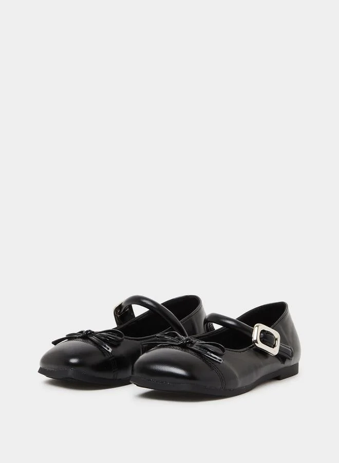 Styli Girls Bow Detail Ballerina Shoes