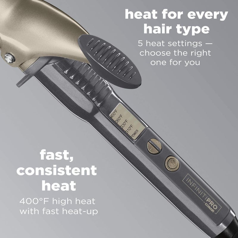 CONAIR INFINITIPRO Tourmaline 1 1/2-Inch Ceramic Curling Iron, 1 ½ inch barrel produces soft waves – for use on medium and long hair - Image 2