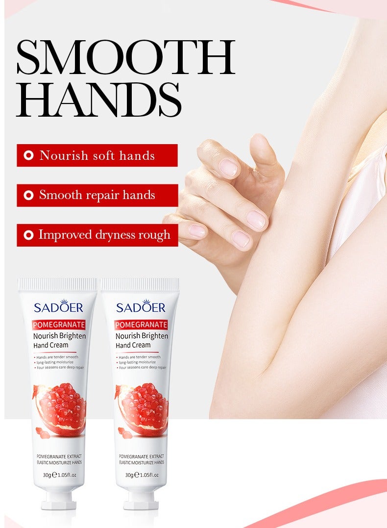 2PCS  Refreshing Pomegranate Moisturizing and Brightening Hand Cream, Nourishing Whitening Moisturizing Skin Cream, Quickly Absorbed Anti-Aging Hand Cream, Smooth and Rejuvenate Skin, Remove Wrinkle - Image 5