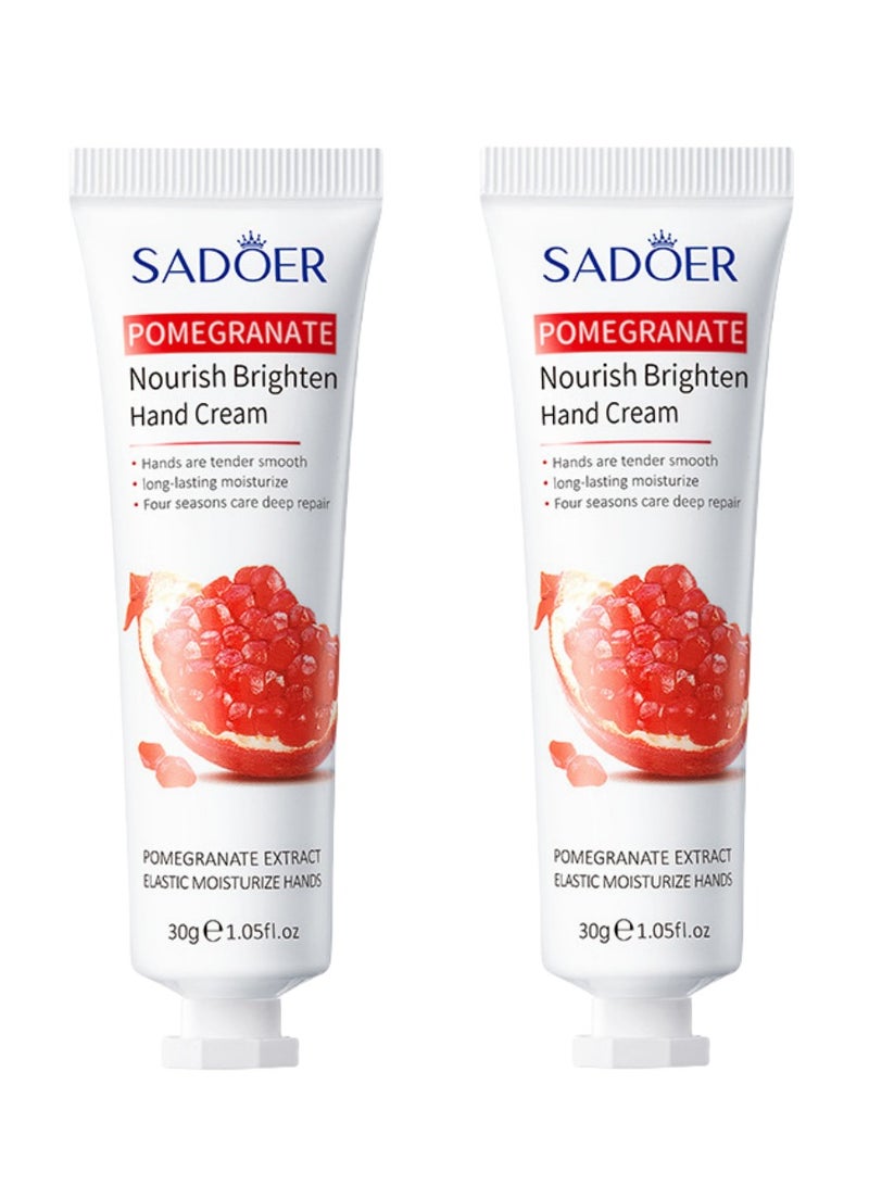 2PCS  Refreshing Pomegranate Moisturizing and Brightening Hand Cream, Nourishing Whitening Moisturizing Skin Cream, Quickly Absorbed Anti-Aging Hand Cream, Smooth and Rejuvenate Skin, Remove Wrinkle - Image 1