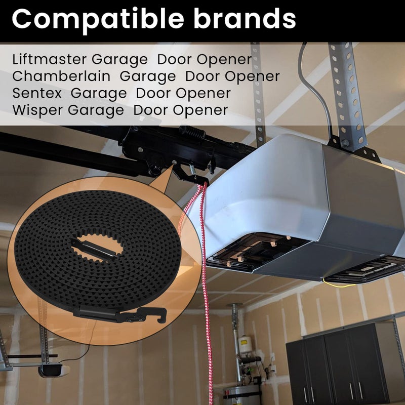 Vanesa 41A5434-11 Garage Door Openers Belt  The 041A5434-11A Drive Belt Compatible With Liftmaster/Chamberlain/Sentex/Whisper Garage Door Opener Models 41A5483-4B  2280  2500  2580  3280  3500  3580 - Image 3