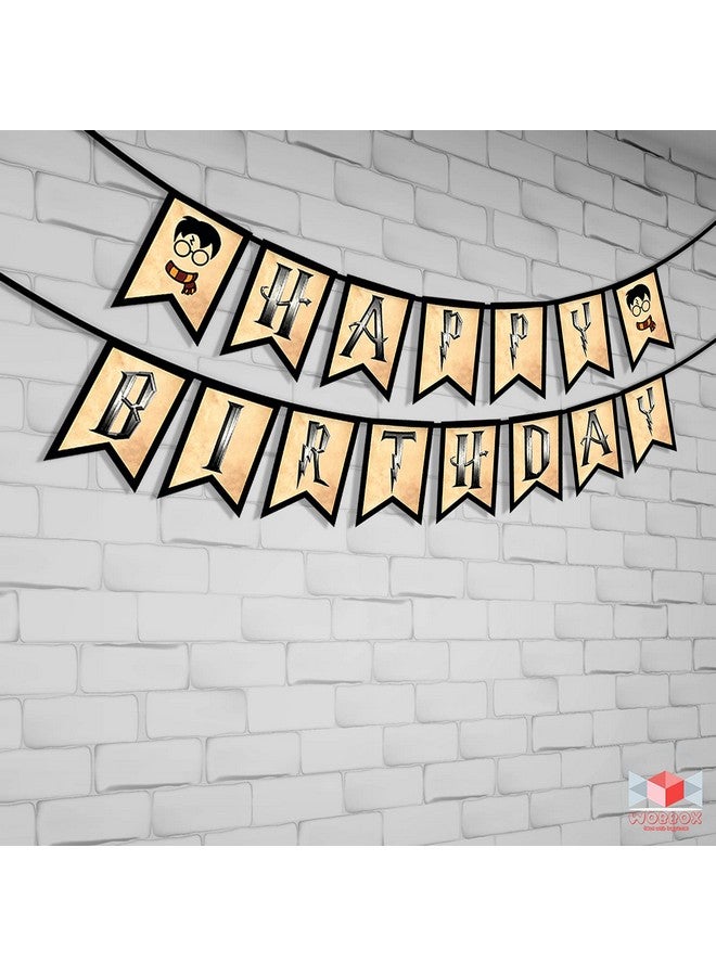 Wobbox Retro Colour Happy Birthday Bunting Banner/Harry Potter Theme Birthday Party/Happy Birthday Banner - Image 5