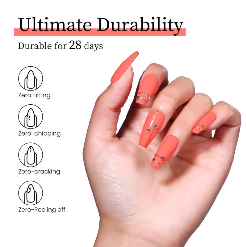 MAYCHAO 15ML Carrot Gel Nail Polish 1Pc Coral Pink Gel Polish Soak Off UV LED Nail Polish Nail Art Starter Manicure Salon DIY at Home, 0.5 OZ - Image 4