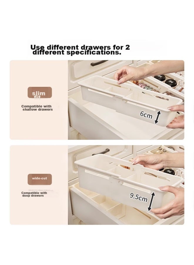 Additive Degree Jiadu Drawer Dividers , Built-in Compartment Organizer For Cosmetics, Lipsticks, Dressing Table Storage Box, Organizer Box - Image 2