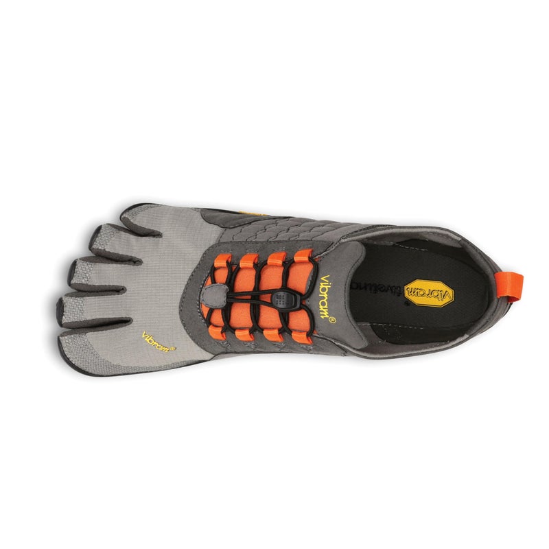 Vibram Men's FiveFingers Trek Ascent | Barefoot All-Terrain Outdoor Shoe for Hiking & Light Trail, Grey/Black/Orange, 42 EU / 9-9.5 US - Image 2
