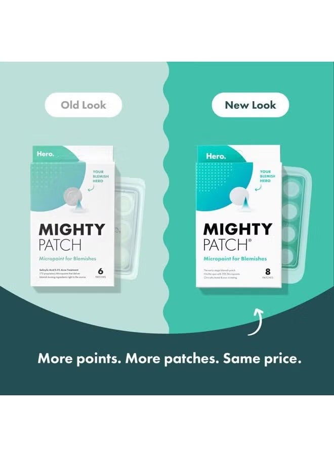 Micropoint™ for Blemishes from Hero Cosmetics - Hydrocolloid Acne Spot Treatment Patch for Early Stage Zits and Hidden Pimples, 395 Micropoints (8 Patches)