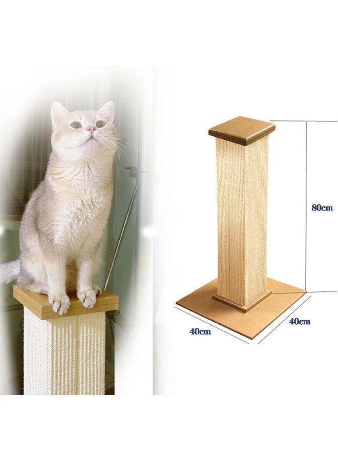 NeoStyle Ultimate Cat Scratching Post, 80cm Tall Cat Scratchers for Indoor Cats, Cuboid Sisal cat scratch column - Image 2