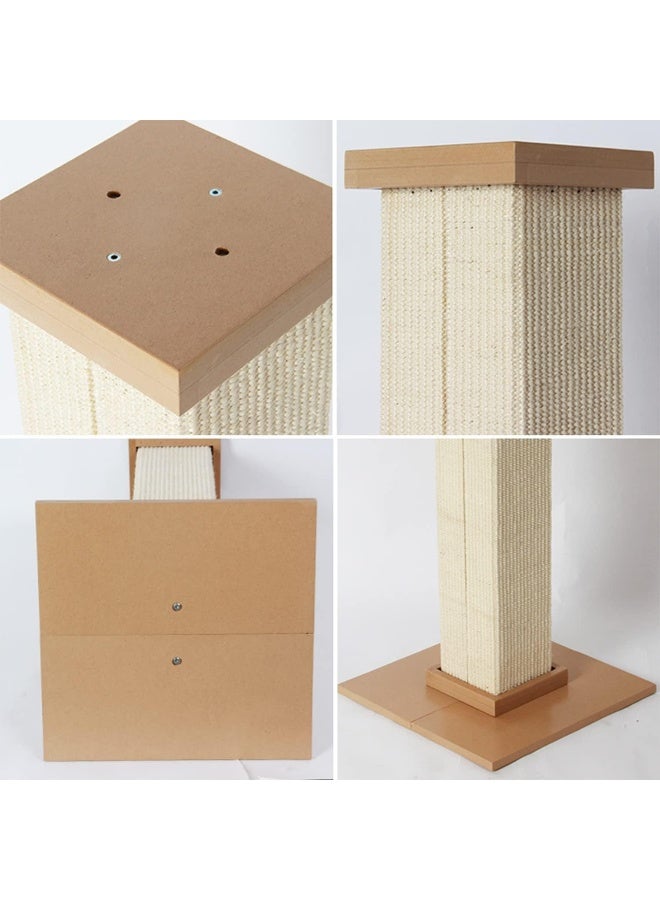 NeoStyle Ultimate Cat Scratching Post, 80cm Tall Cat Scratchers for Indoor Cats, Cuboid Sisal cat scratch column - Image 4