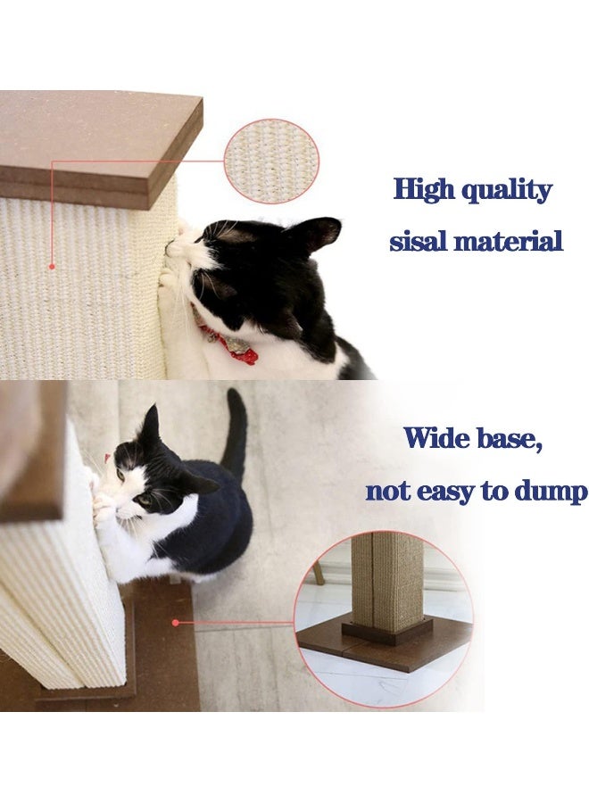 NeoStyle Ultimate Cat Scratching Post, 80cm Tall Cat Scratchers for Indoor Cats, Cuboid Sisal cat scratch column - Image 3