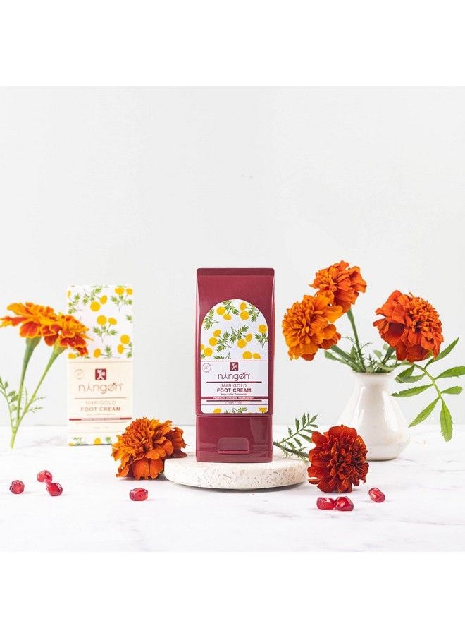 ningen - Marigold Foot Cream I Infused With Neem Coffee And Pomegranate Extracts I Dermatologically Tested Paraben Free I Softens Repairs And Heals Ultra Dry Skin And Cracked Heels I 100G - Image 1
