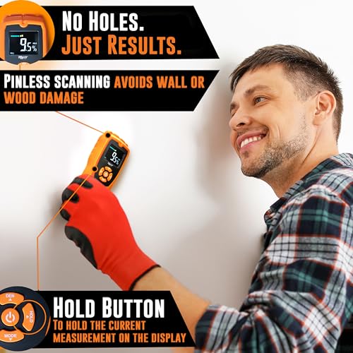 AMERICAN MUTT TOOLS Mutt Tools Pinless Moisture Meter for Drywall – Non-Destructive Wood Moisture Meter for Walls, Wood and Masonry – Detects up to 2 Inches Below the Surface - Image 3