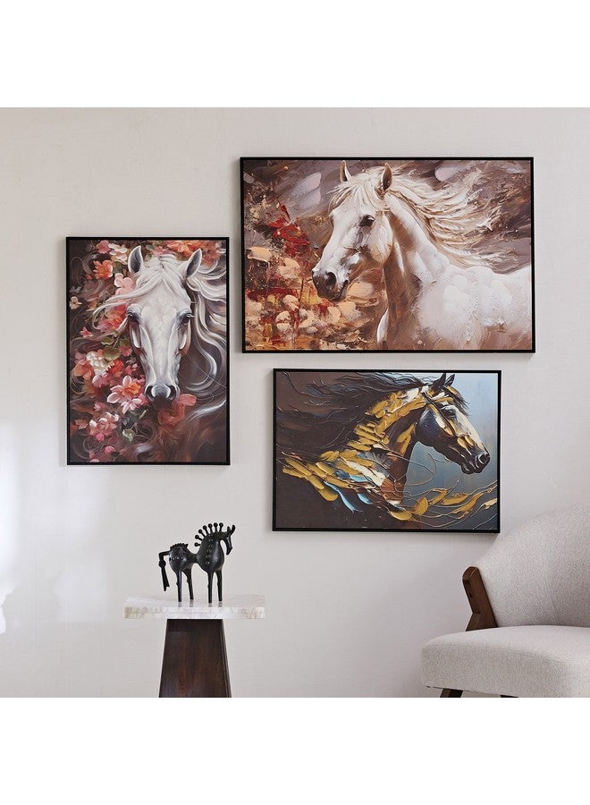 Home Box Ersel Horse Face Canvas Hand Painting 50 x 70 x 2.5 cm  - Image 5