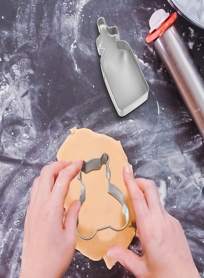 Zubebe 8 Pieces Bear Cookie Cutters Set Baby Shower Vintage Cookie Cutter Bear Biscuit Mould for Home Kitchen Baking Biscuit Baby Shower Party Supplies - Image 4