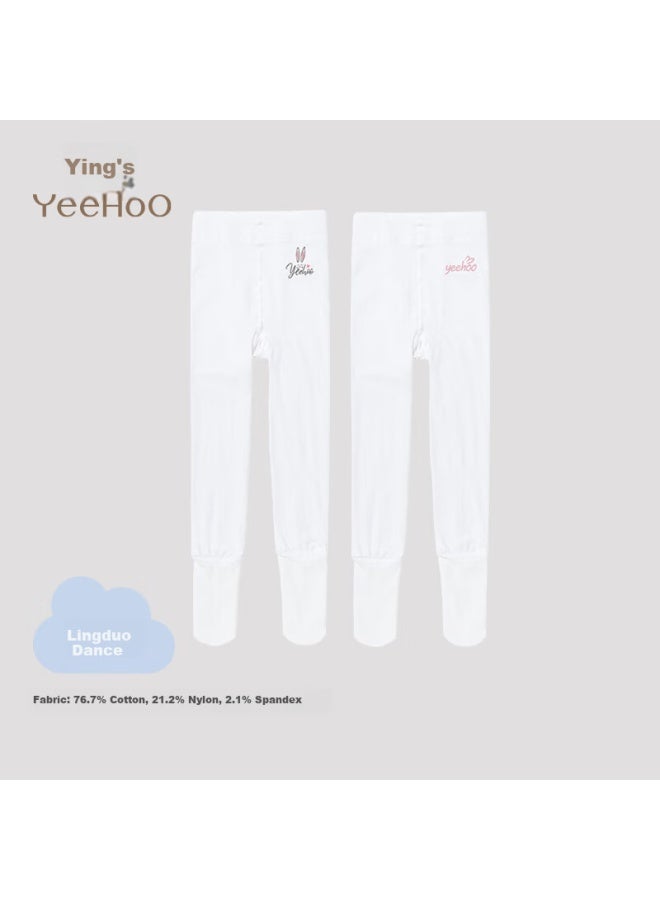 Yeehoo Children's Dance Tights Girls Spring Summer Thin Anti-snag White Pantyhose Dance Socks