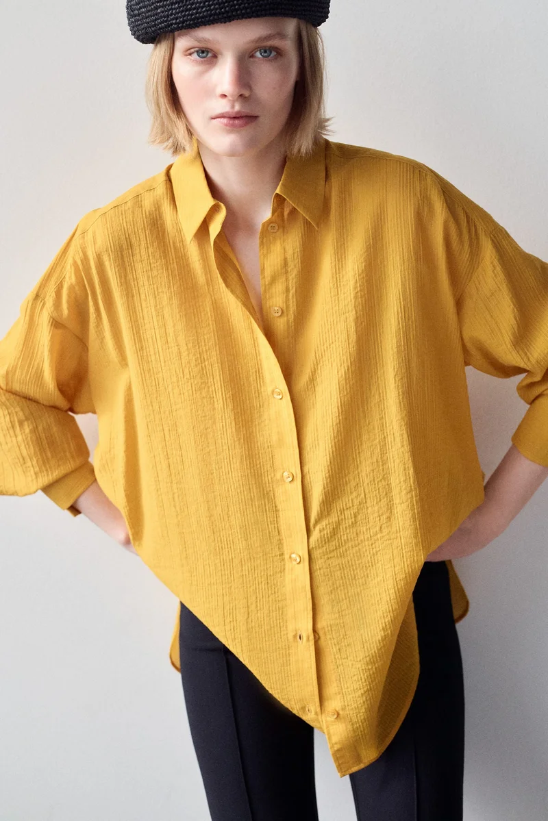 H&M Oversized crinkled shirt