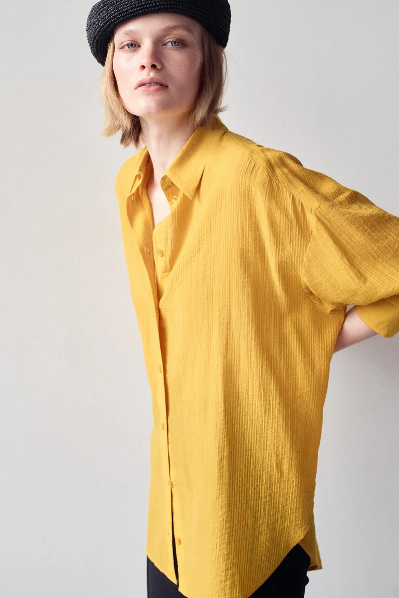 H&M Oversized crinkled shirt