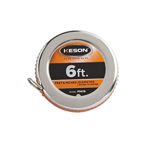 Keson PD618 Diameter Measuring Tape with Steel Blade and Case, 1/4-Inch by 6-Foot - Image 4