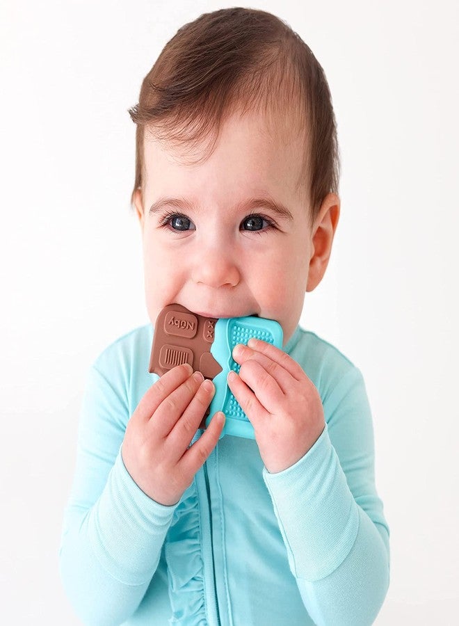 Nuby All Silicone Chocolate Bar Teether - 3+ Months - Image 1