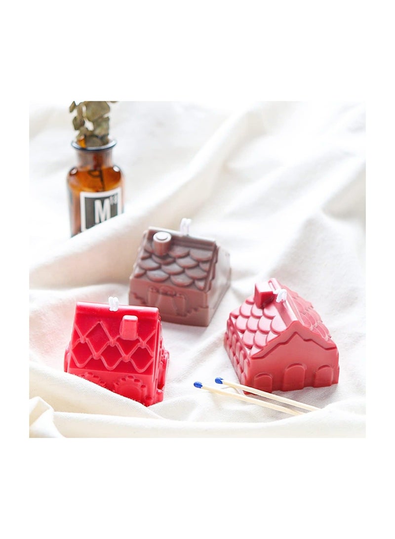 Y&D DIY Candle Mold, Silicone Baking Mould, Soap Aromatherapy Decoration House Model, Cake Chocolate Pudding Jelly Muffin Trays, Blue - Image 5