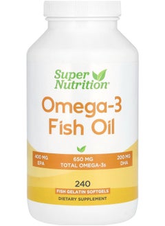 Super Nutrition Omega-3 Fish Oil, Vivomega Triglyceride, 1,000 mg, 240 Fish Softgels 