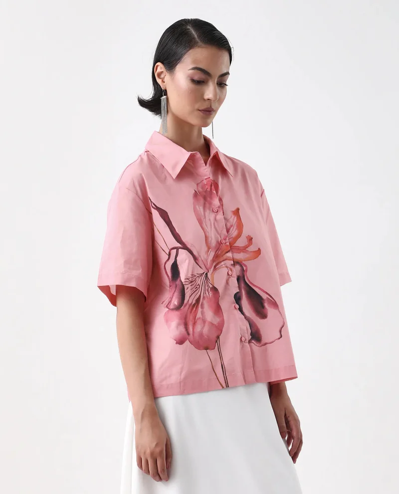Rareism Women's Placement Print Shirt