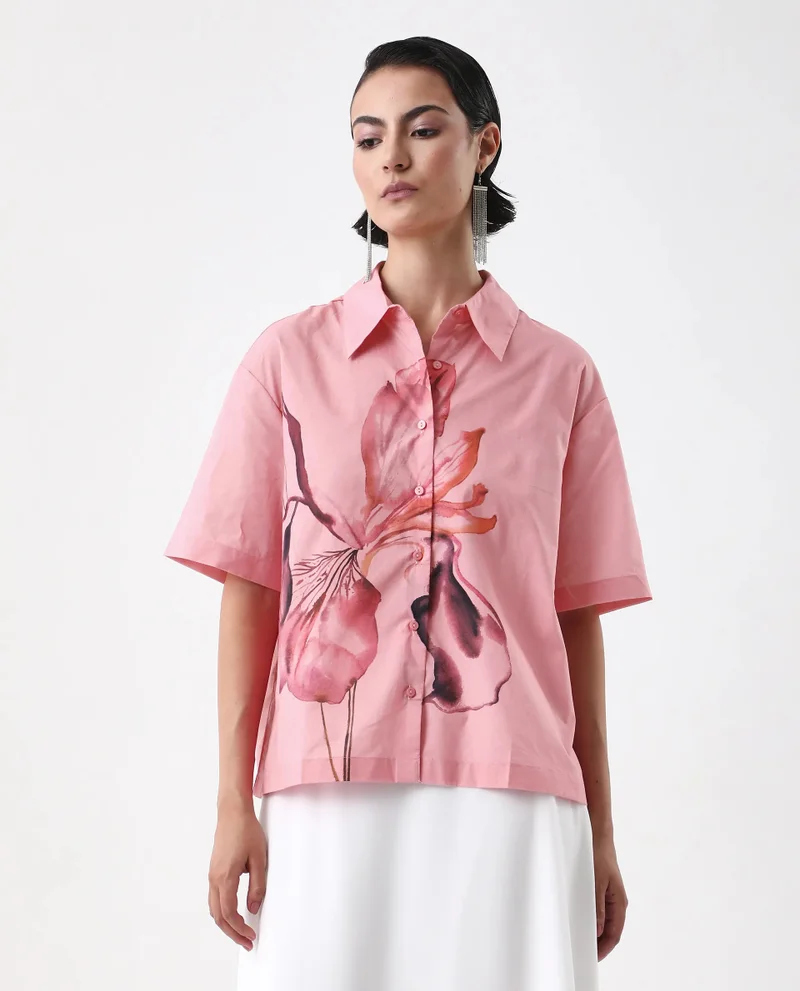 Rareism Women's Placement Print Shirt