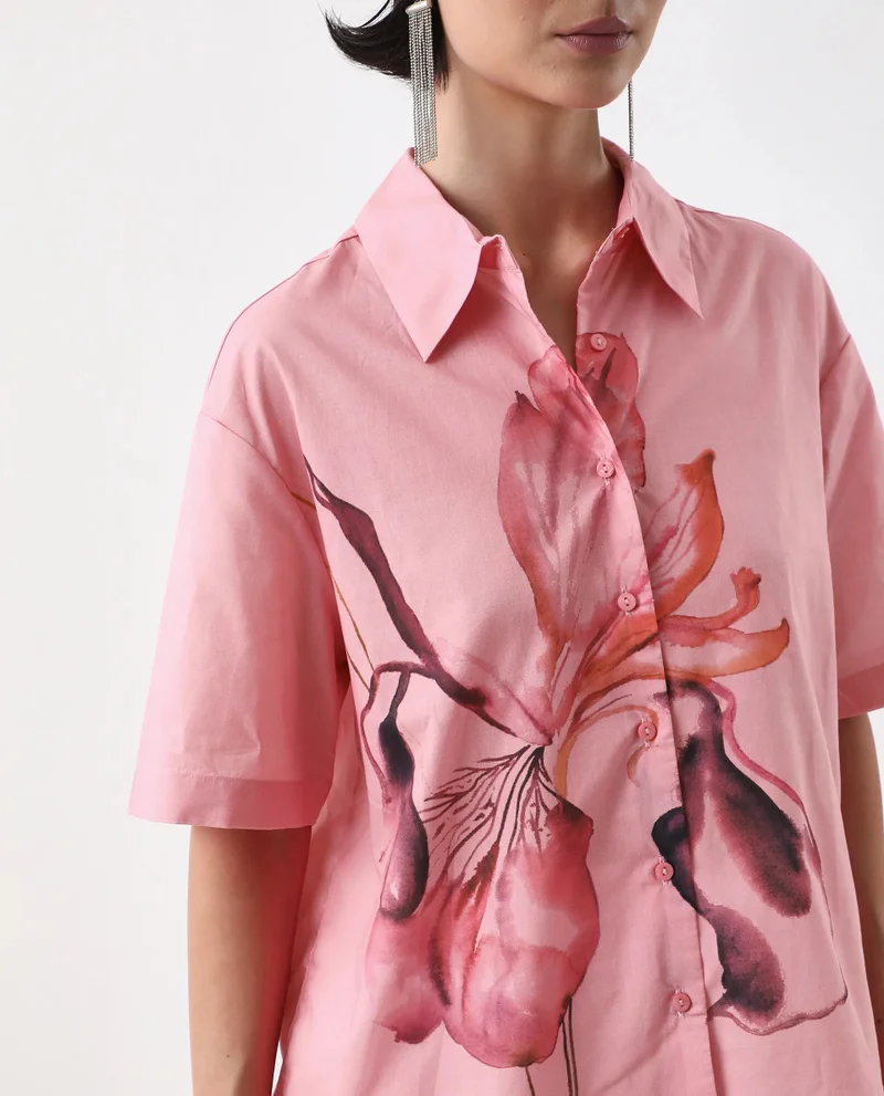 Rareism Women's Placement Print Shirt