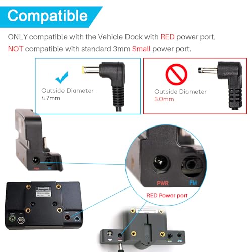 FouceClaus Car Power Adapter Charger for Sirius XM 5V PowerConnect Car Docks, Only Compatible with SiriusXM Vehicle Dock SXVD1(A), XDPIV1, XDPIV2, SDPIV1, XAPV2 XMP3i, SXiV1 - Image 2