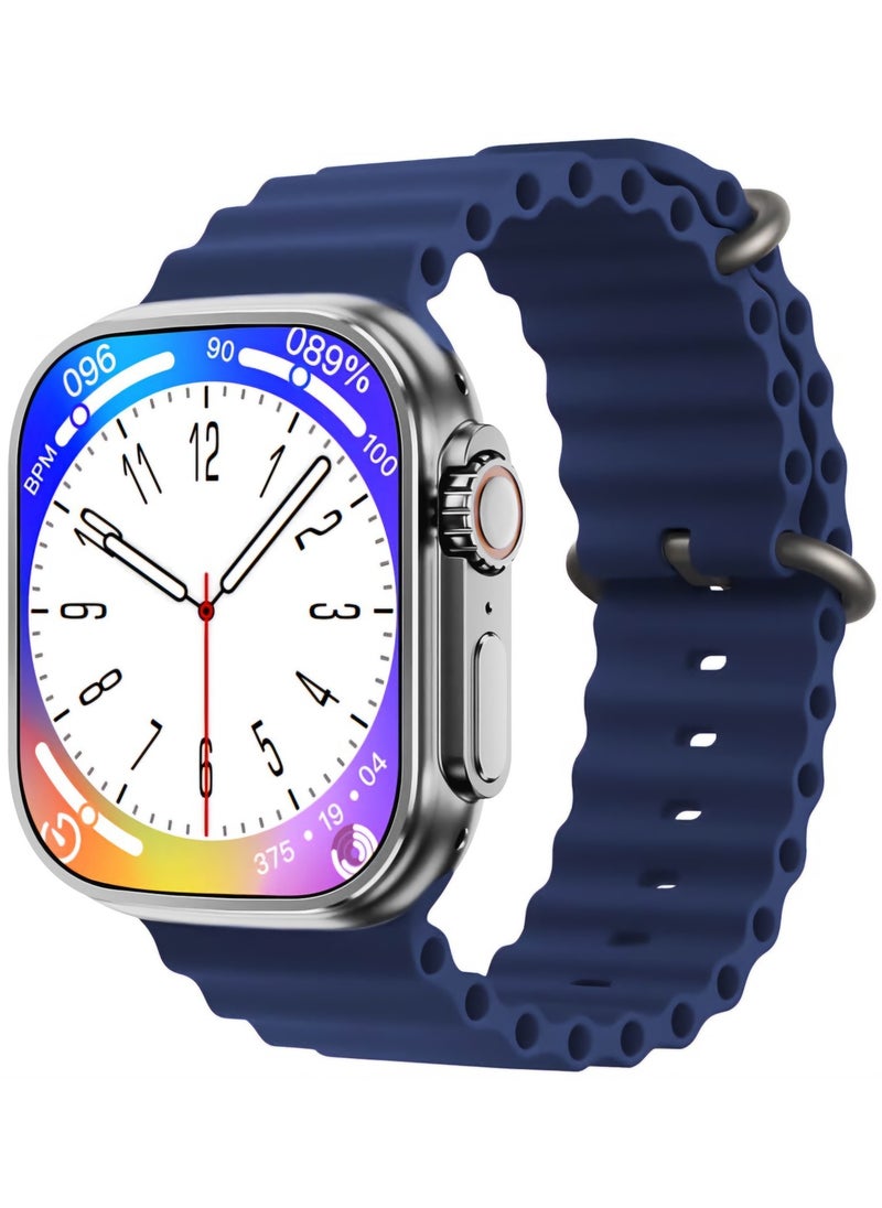 Generic - X8 ULTRA Smart Watch Bluetooth Wireless Charging (Dark Blue) - Image 1