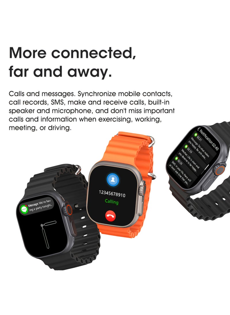 Generic - X8 ULTRA Smart Watch Bluetooth Wireless Charging (Dark Blue) - Image 1