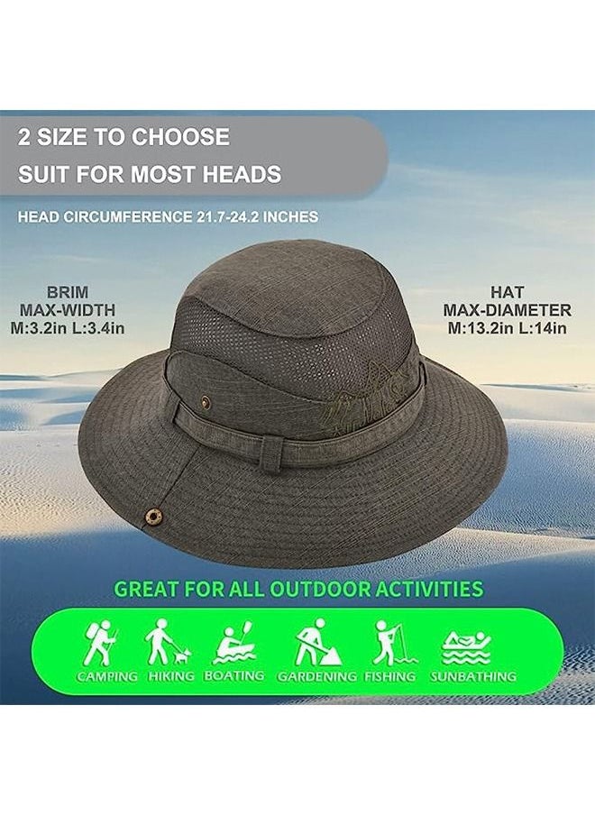 Generic - Mens Sun Hat Wide Brim Fishing UV Protection - Image 1
