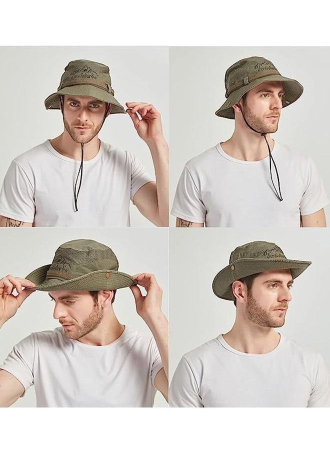 Generic - Mens Sun Hat Wide Brim Fishing UV Protection - Image 1