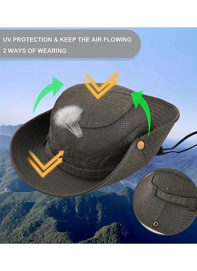 Generic - Mens Sun Hat Wide Brim Fishing UV Protection - Image 1