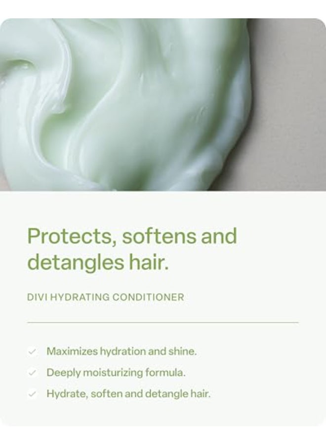 DiVi بلسم ديفي المرطب للنساء والرجال  يلين ويفكك تشابك الشعر ويقويه  تركيبة مغذية لجميع أنواع الشعر بما في ذلك الشعر الجاف والمجعد والشعر المعالج بالألوان  12 أونصة سائلة - Image 3