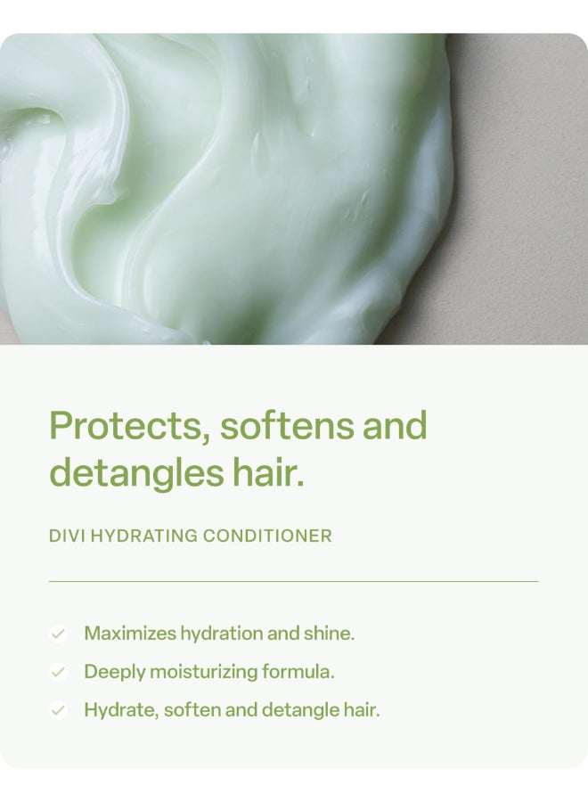 DiVi بلسم ديفي المرطب للنساء والرجال  يلين ويفكك تشابك الشعر ويقويه  تركيبة مغذية لجميع أنواع الشعر بما في ذلك الشعر الجاف والمجعد والشعر المعالج بالألوان  12 أونصة سائلة - Image 4