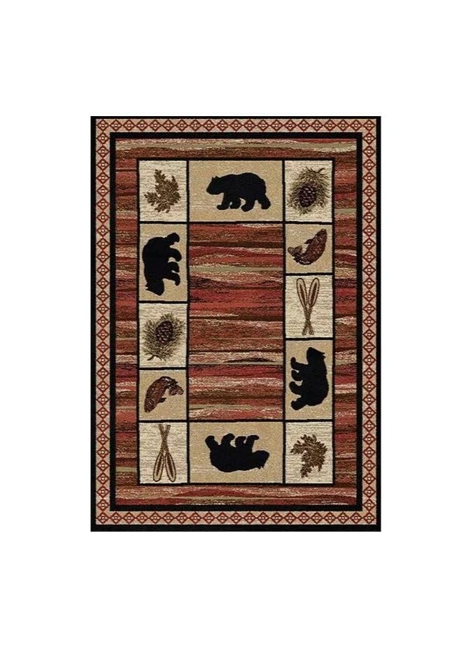 Anna 80 * 120cm Lordic Country Retro Living Room, Bedroom, Bedside Anti Slip And Wear Resistant Floor Mat - Image 1