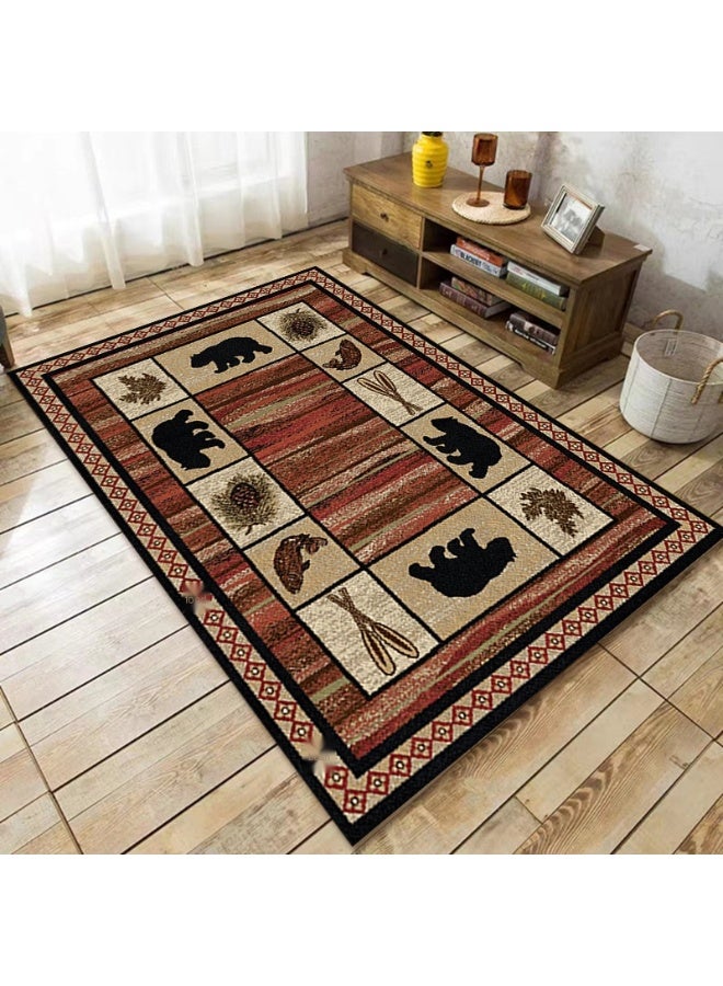 Anna 80 * 120cm Lordic Country Retro Living Room, Bedroom, Bedside Anti Slip And Wear Resistant Floor Mat - Image 3