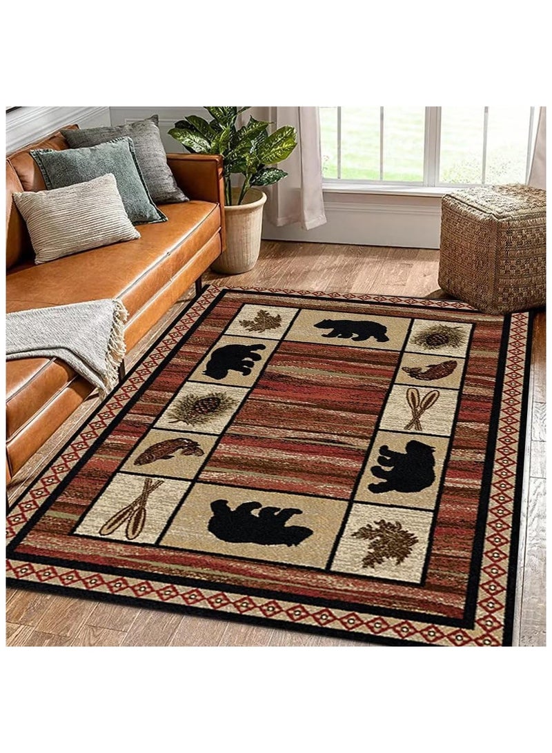 Anna 80 * 120cm Lordic Country Retro Living Room, Bedroom, Bedside Anti Slip And Wear Resistant Floor Mat - Image 5