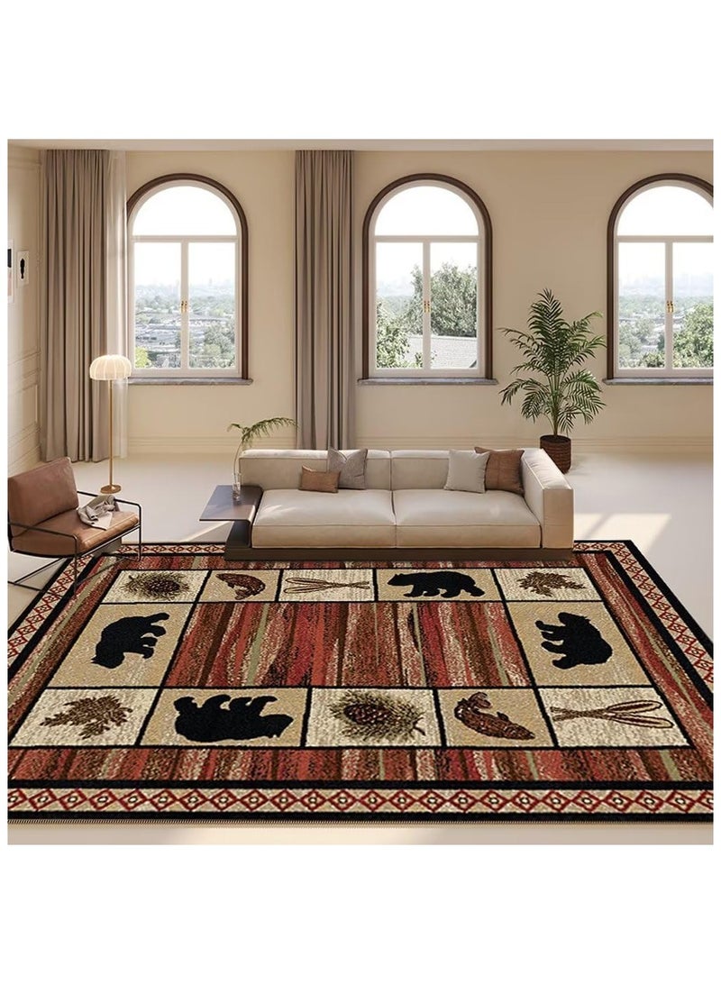 Anna 80 * 120cm Lordic Country Retro Living Room, Bedroom, Bedside Anti Slip And Wear Resistant Floor Mat - Image 4